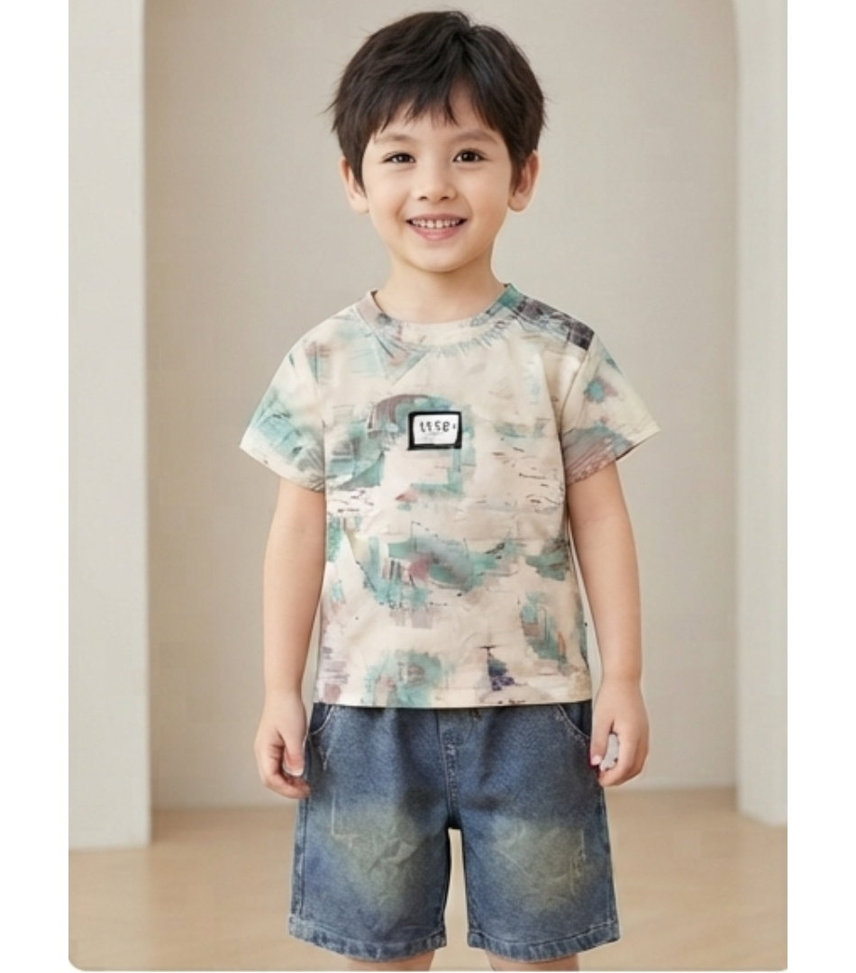 Abstract Artistic Print Short-Sleeve T-Shirt