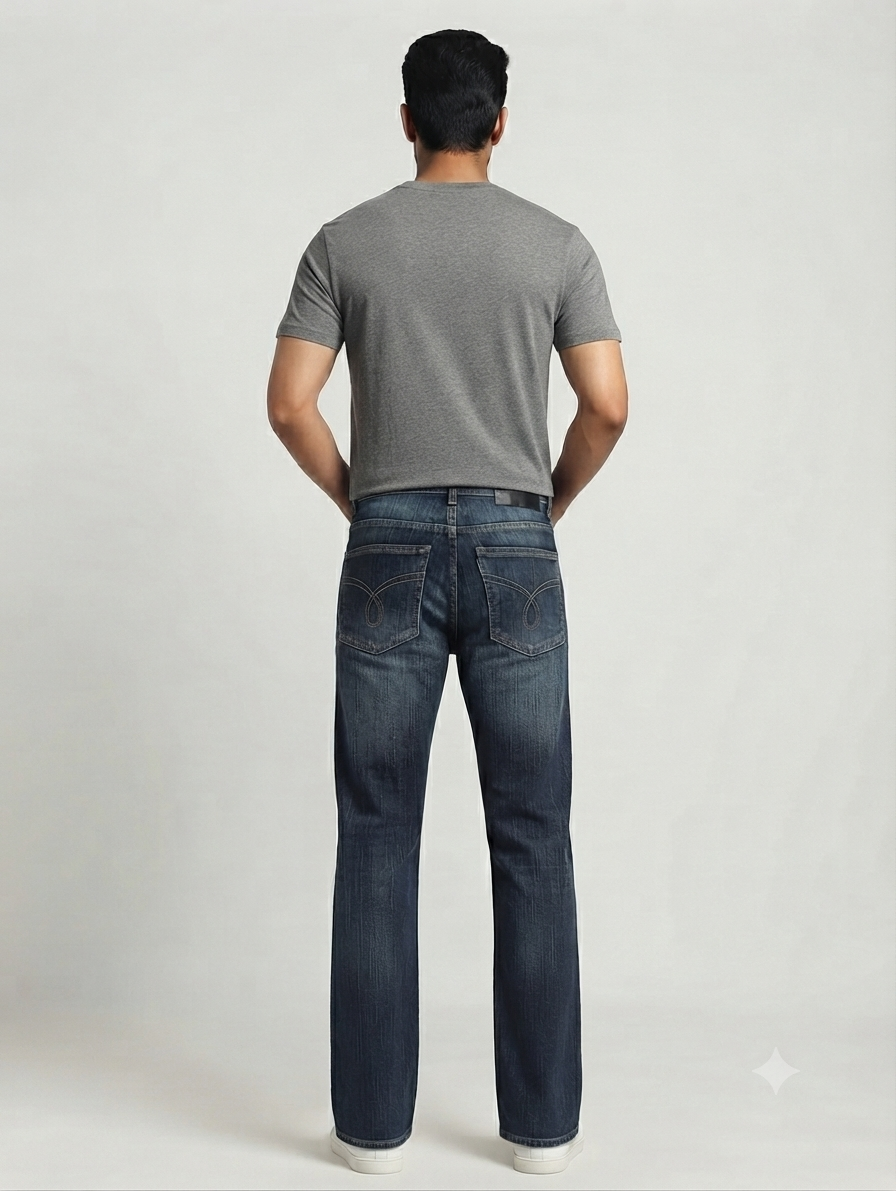 Men's Classic Straight-Fit Denim Jeans