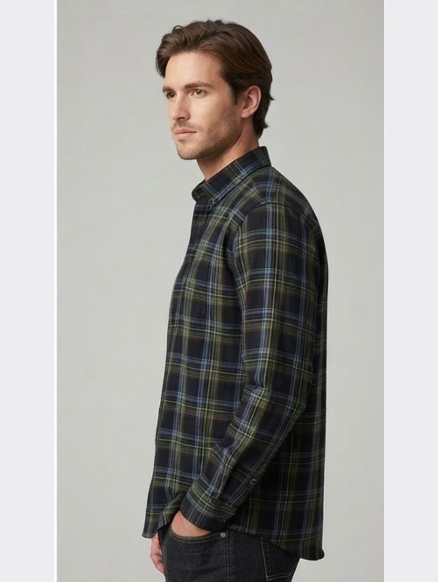 Casual Checked Long-Sleeve Shirt