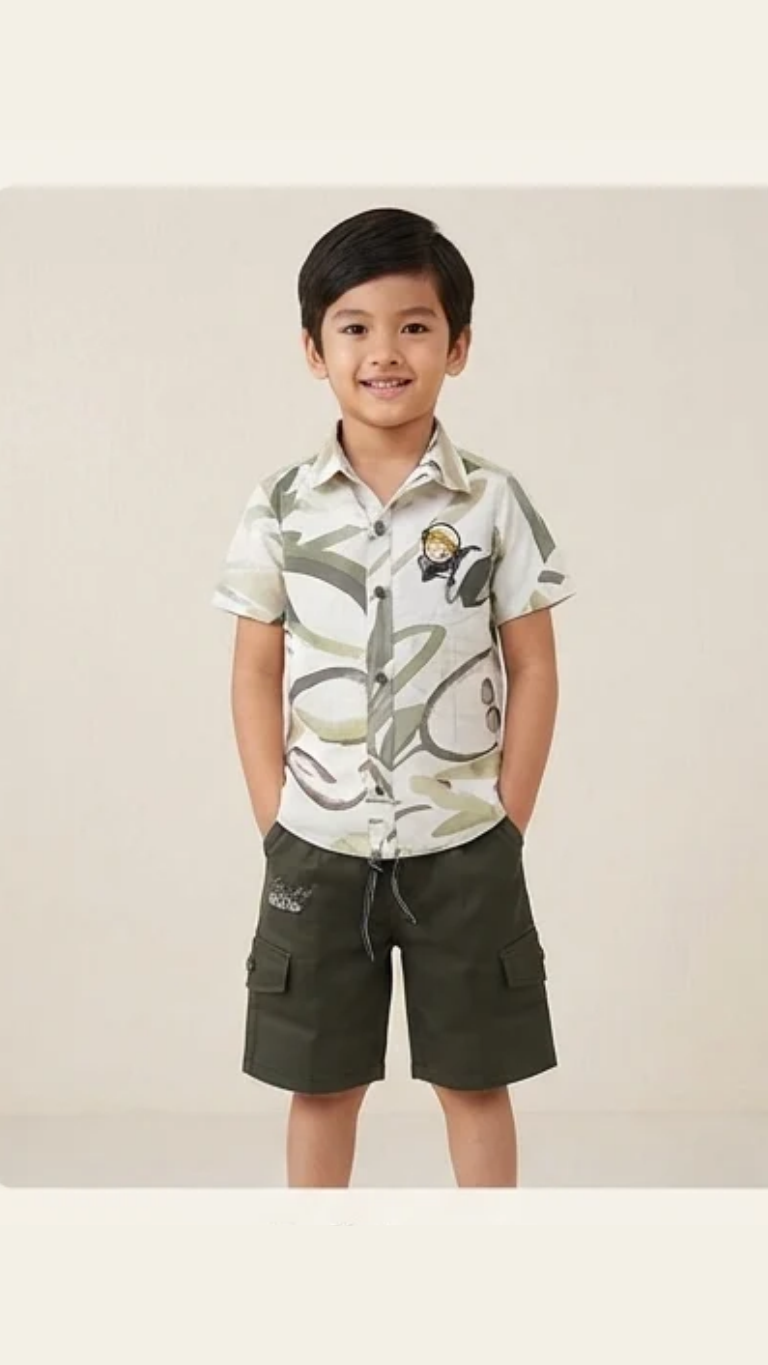 Trendy Kids Wear | Boy's Casual Shirts & Cargo Shorts Sets