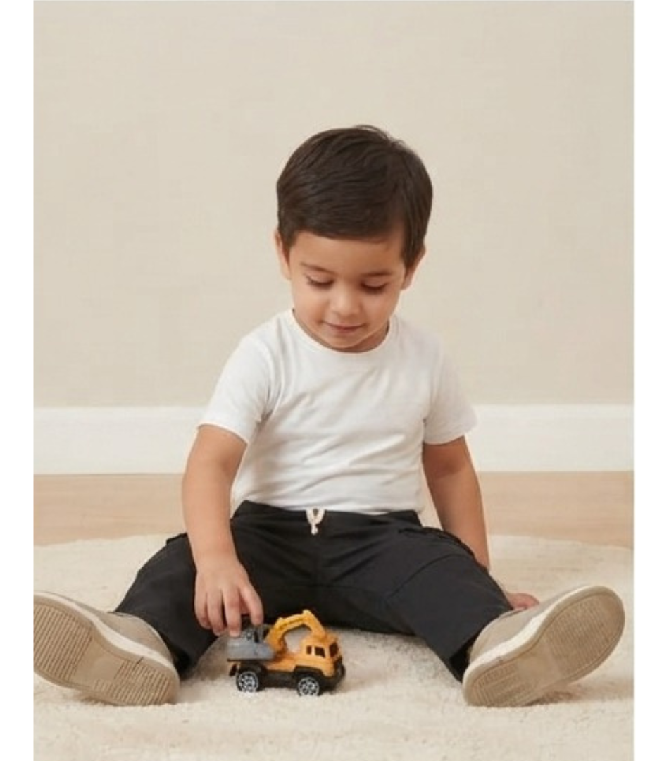 Casual Black Cargo Pants for Kids