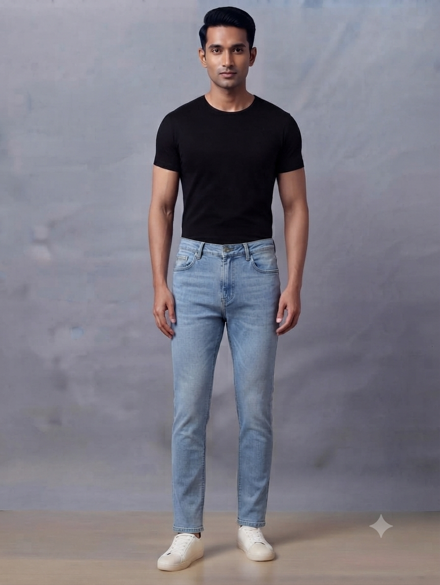 Men's Casual Light Blue Denim Jeans