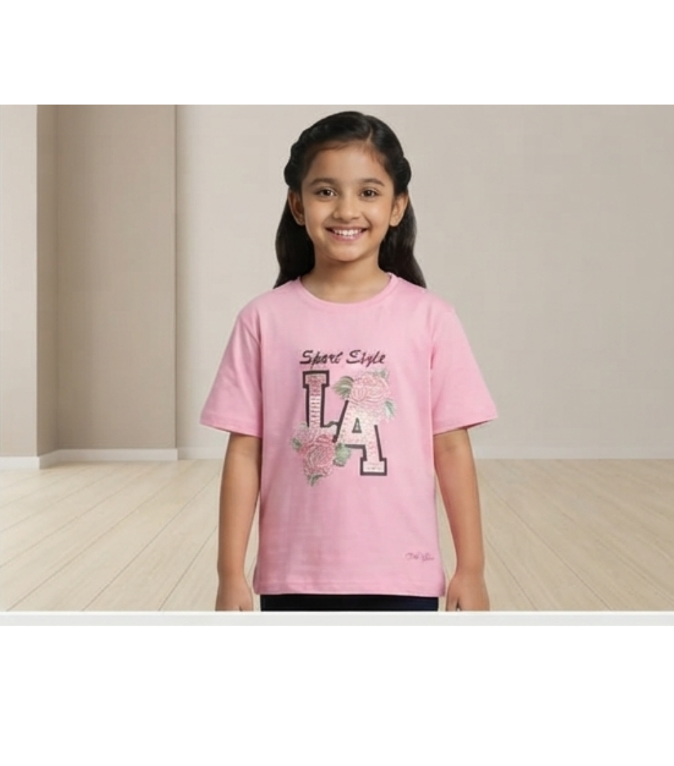 "LA Sport Style" Floral Pink T-Shirt