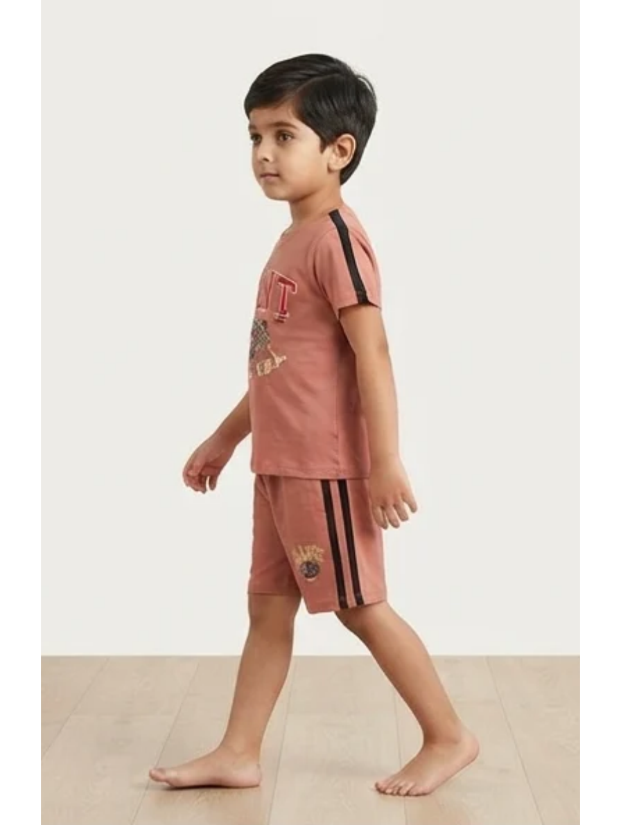 Dusty Rose GANT Athletic T-Shirt & Shorts Set