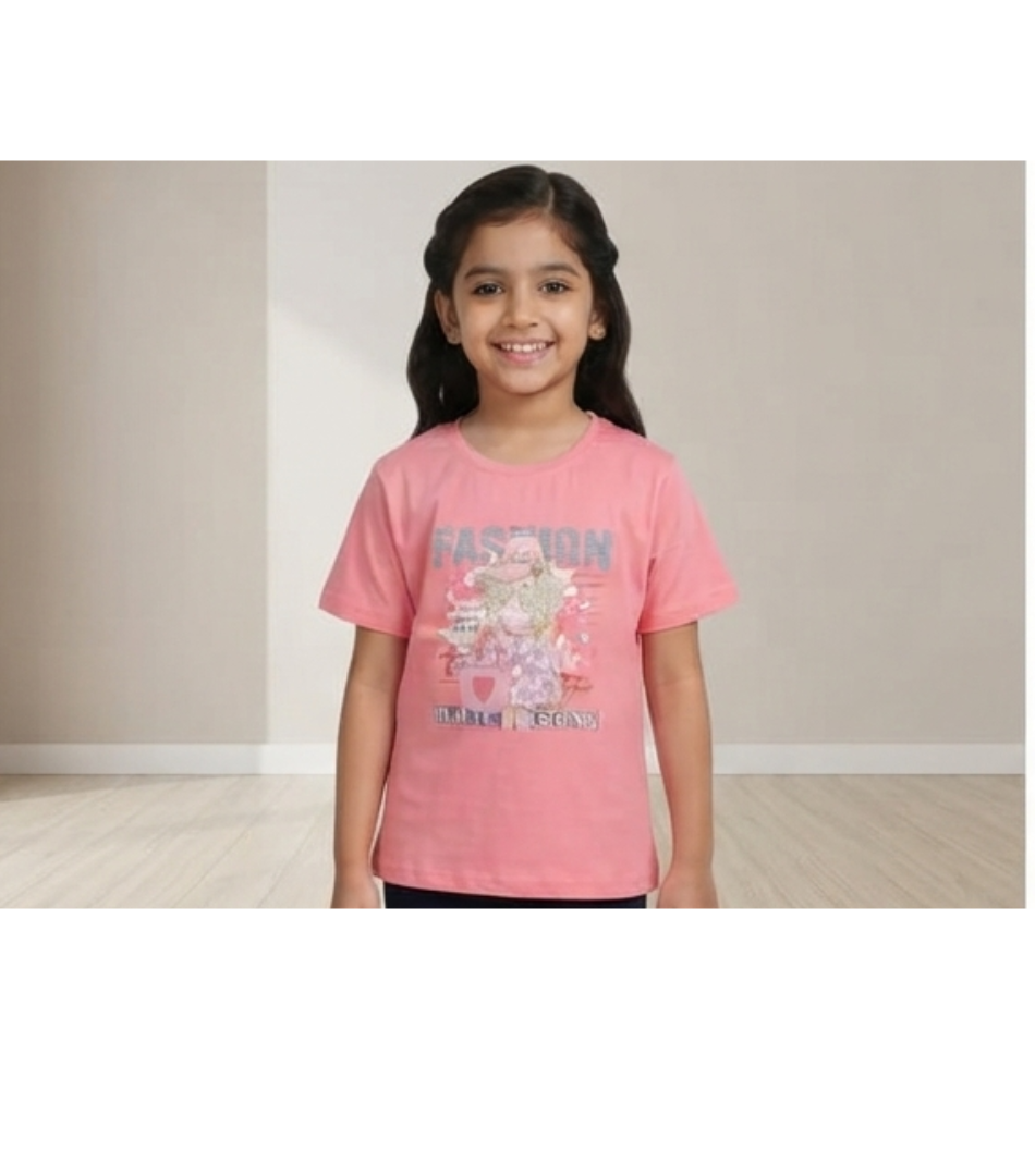 Coral Pink "Fashion" Graphic T-Shirt