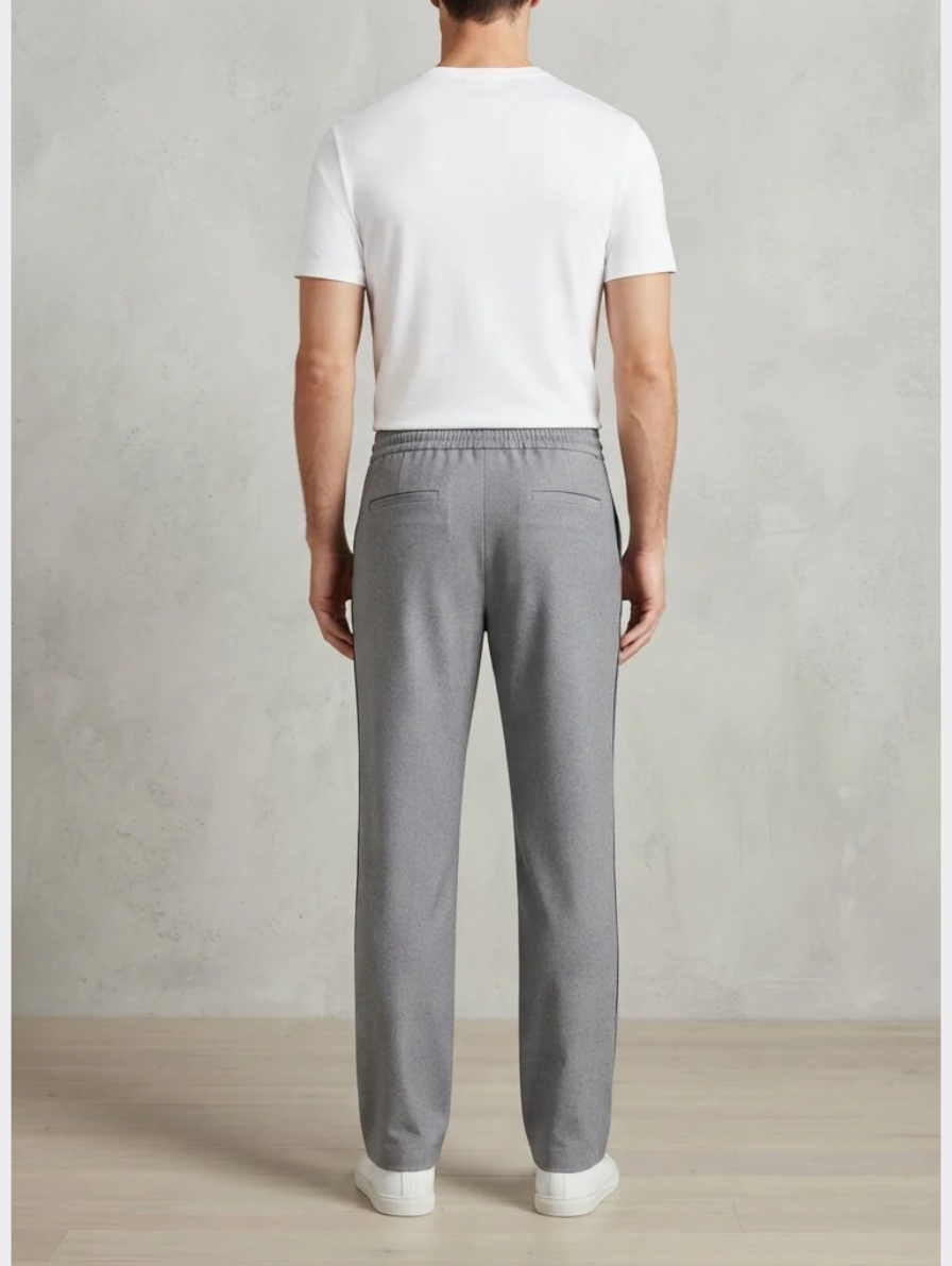 Medium Grey Tailored Drawstring Lower