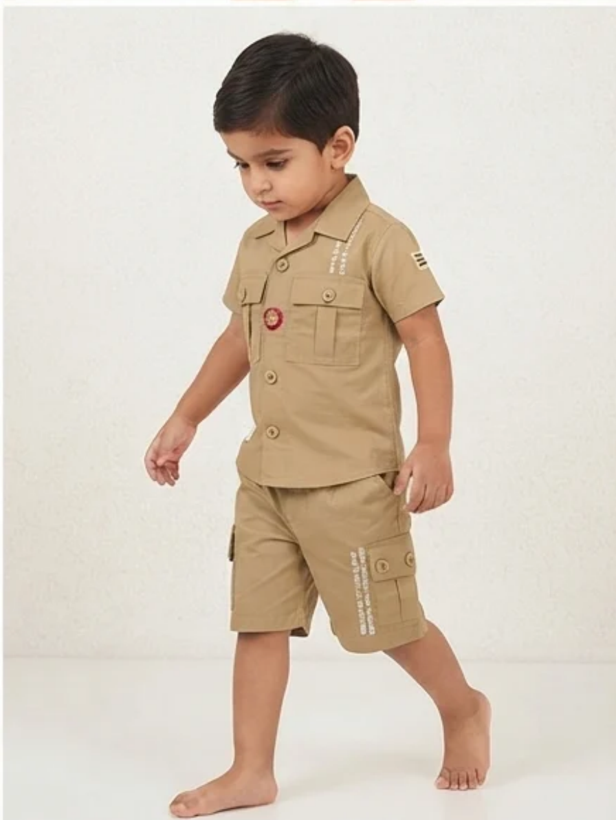 Boys Safari-Style Cargo Short Set