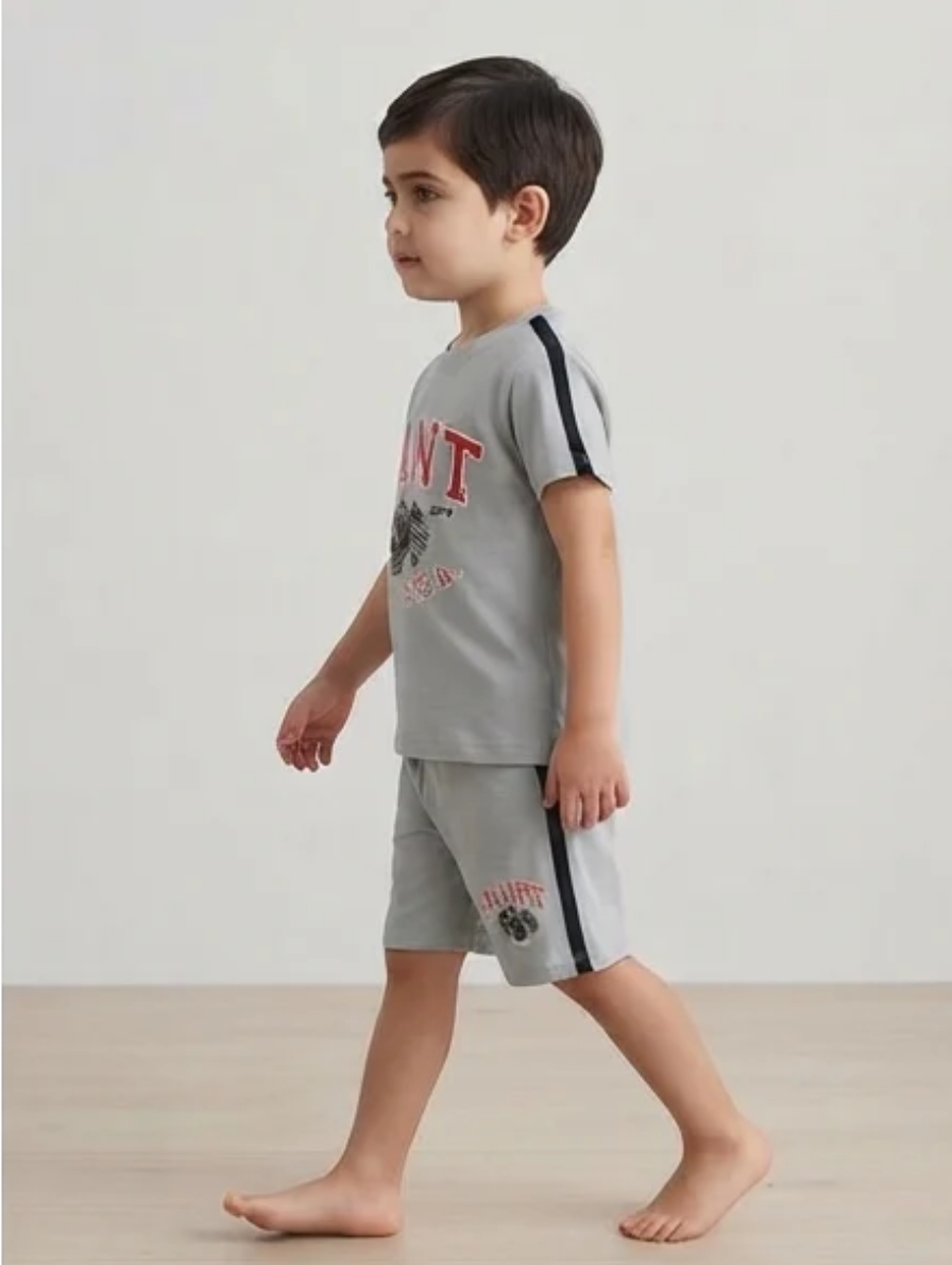 Sage Green GANT Athletic T-Shirt & Shorts Set