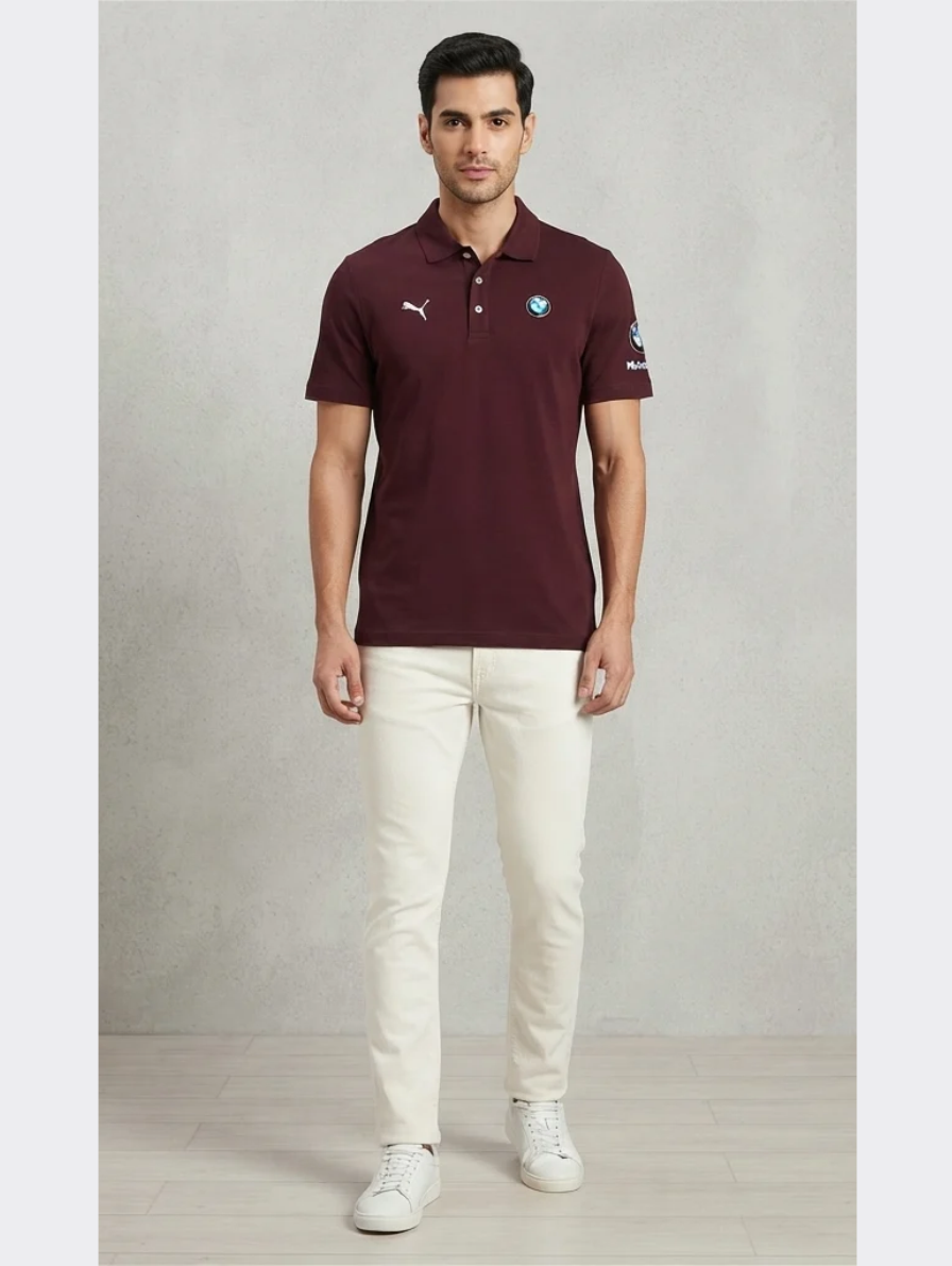 Maroon Puma x BMW Motorsport Polo Shirt