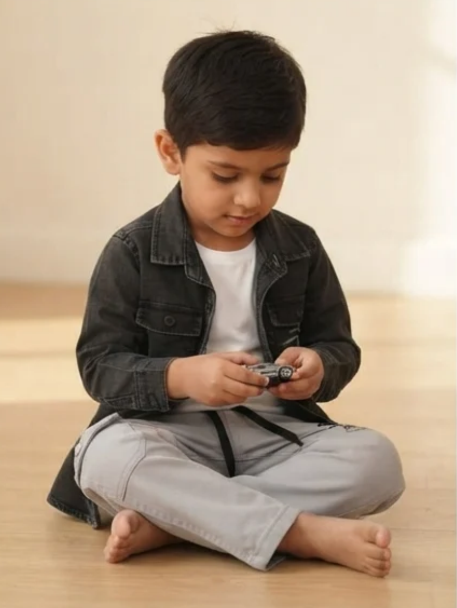 Denim Shirt & Cargo Pants Set
