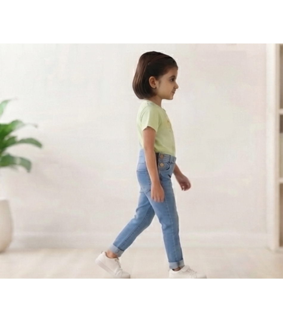 Pastel Green Butterfly Appliqué T-Shirt