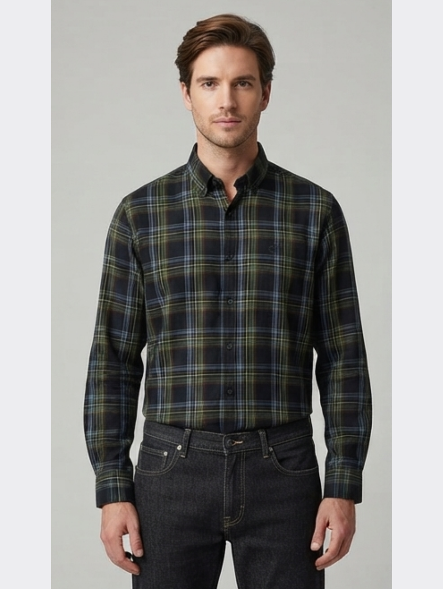 Casual Checked Long-Sleeve Shirt