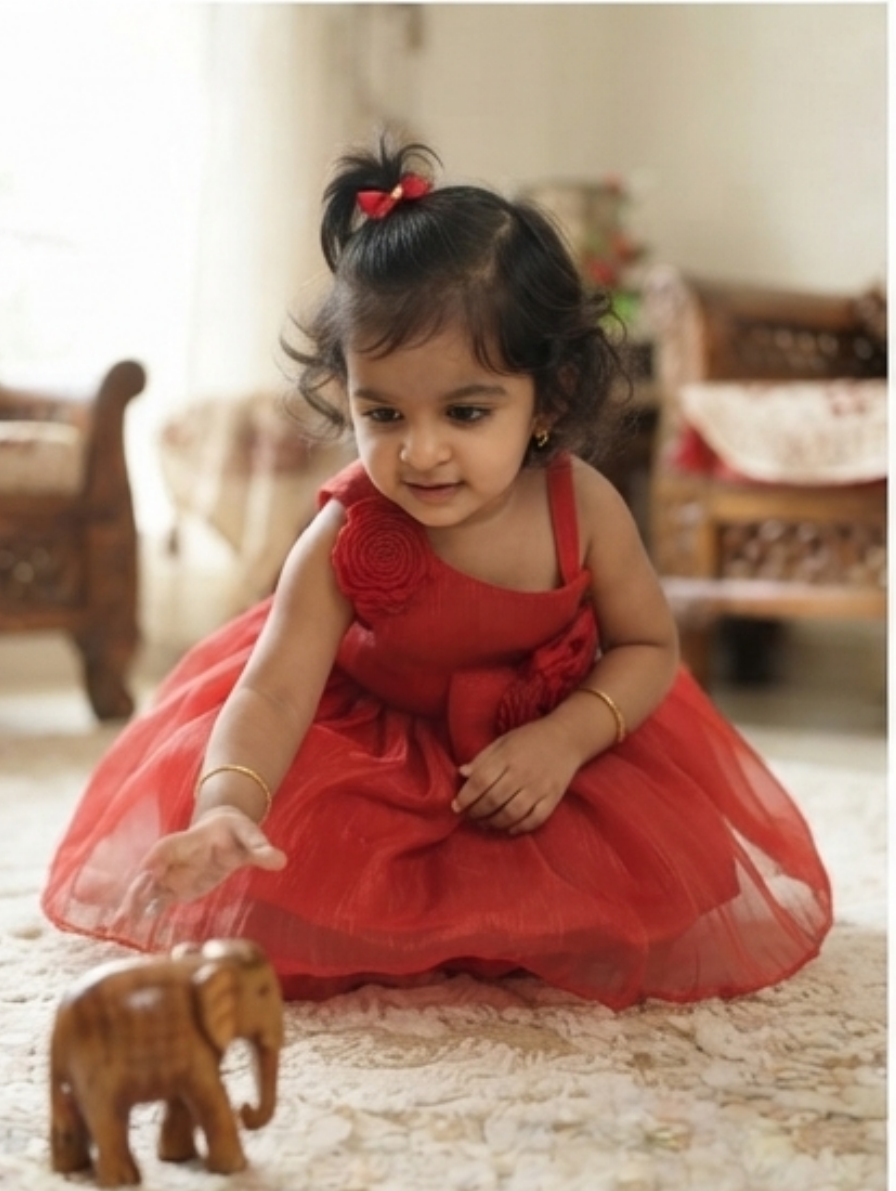 The "Ruby Ruffles" Kids Occasion Dress