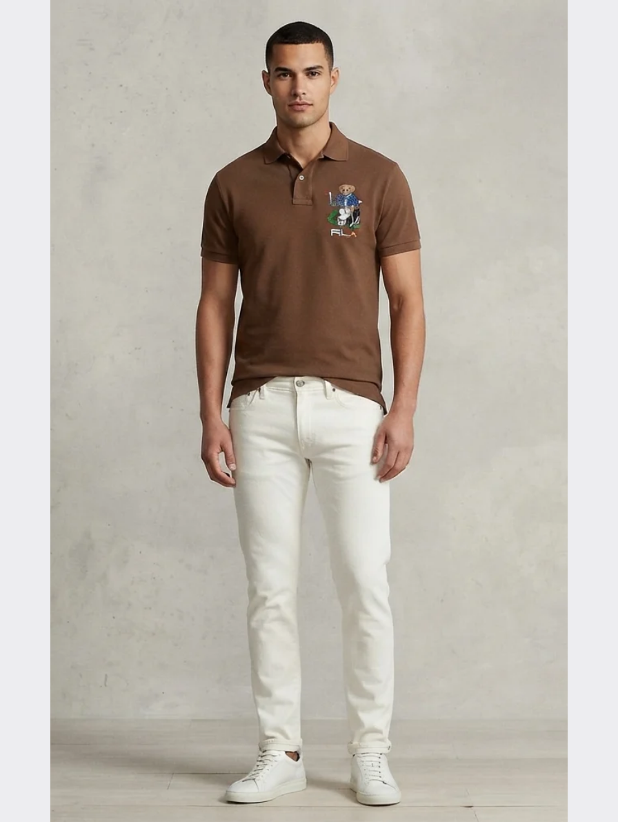 Brown RLX Graphic Polo Shirt